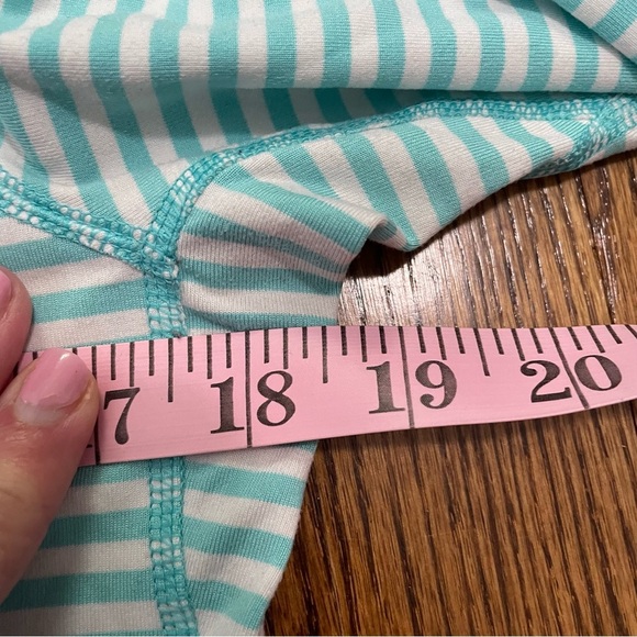 Nike Dri-Fit Running 1/4 zip, Teal White Stripes Size Small - Picture 11 of 11